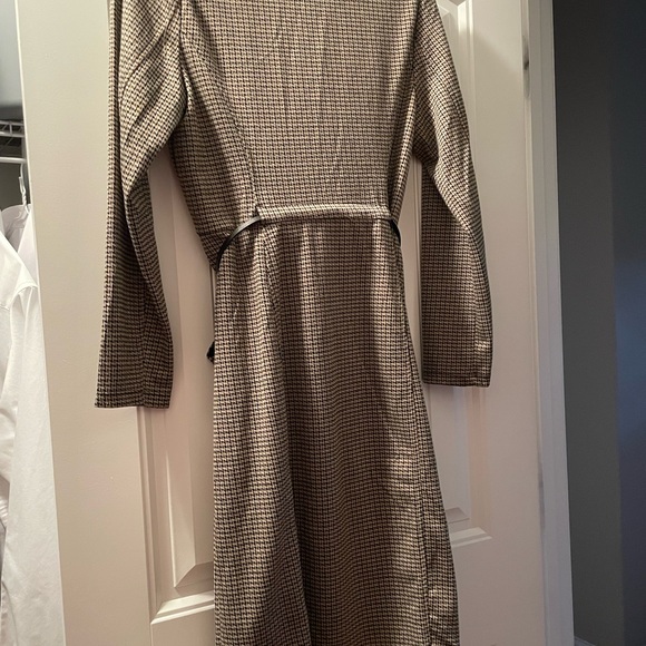 Max Studio Brown Houndstooth dress with belt, L, NWT - Picture 3 of 4